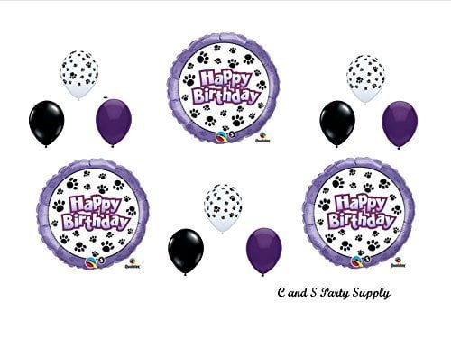 5 x 12" Paw Patrol Latex Balloons Dog Footprints Party Decoration OccasionUK 