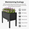thumbnail image 2 of KETOYARK Elevated Garden Planter Boxes Outdoor,Hdpe Rectangle Planter Boxes Outdoor,Waterproof,Rot Resistant,For Vegetables Flower Tomato Patio Backyard Black, 2 of 7