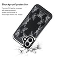 thumbnail image 2 of Compatible with iPhone 11 12 13 mini 14 15 16 Pro Max Plus Wallet Case with Card Holder, PU Leather Kickstand Card Slots Case ( Black Bandana Paisley, iPhone 16 Plus), 2 of 7