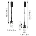 thumbnail image 4 of FSLiving DIY Remote Control Track Spotlight Industrial Look Black Pendant Light H-Type Track Dimmable Light with Telescoping Rod Adjustable Gimbaled Lamp-Post Decorate for Shop Kitchen - Set of 3, 4 of 9