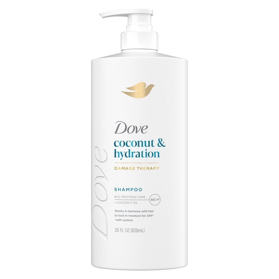 Dove Shampoo for Dry Hair Coconut & Hydration with Bio-Protein Care Technology and Coconut Oil, 28 Fl Oz