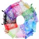 thumbnail image 1 of Bolsa de regalo de organza, paquete de 100 mariposas, 10 x 12 cm, con estampado plateado, 1 of 1