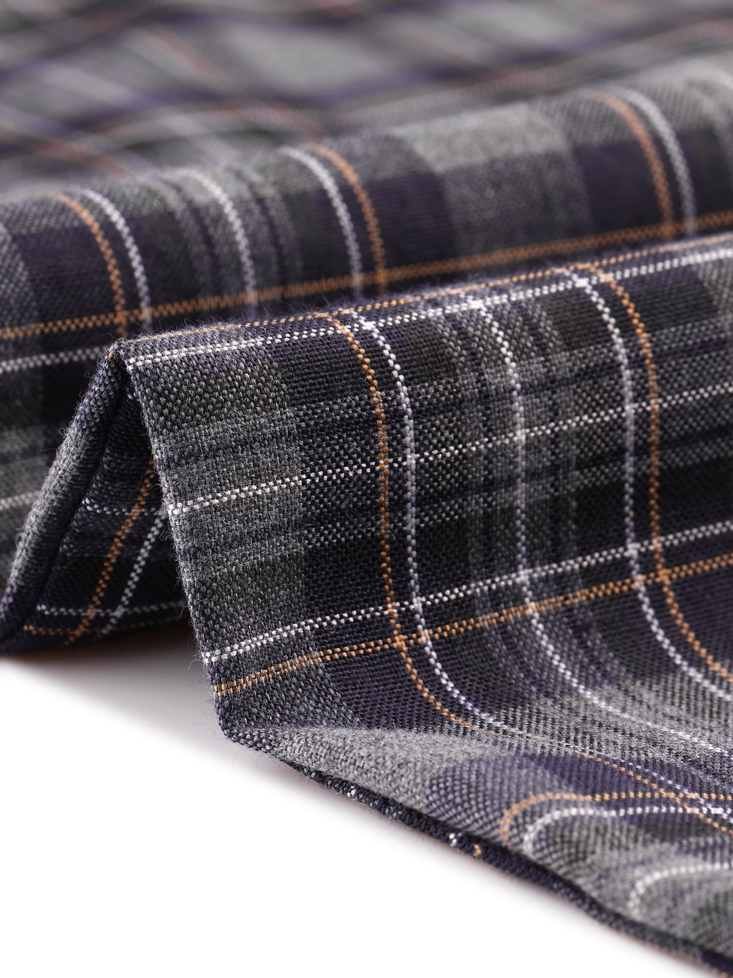 DARING DIVA Women's Plaid Trousers Pockets Straight Leg Casual Pant S dark Gray Black