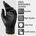 thumbnail image 3 of Professional Nitrile Gloves Multi-Purpose Vinyl Gloves Safety Work Gloves Latex Powder Free Gardening Nitrile Gloves for Home Kitchen Outdoor Use 9 Inch, 3 of 8