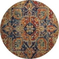 thumbnail image 2 of Addison Rugs Mayfield Washable Traditional Oriental Paprika Round Rug, 8' x 8', 2 of 5