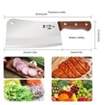 thumbnail image 2 of Meat Cleaver Bone Chopper for Chef, Meat Cutting - 7 inch Heavy Duty Butcher Knife, 2 of 6
