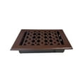 thumbnail image 4 of Floor Vent Cover / Register 6” x 8” with Damper – Prima Decorative Cast Aluminum, Powder Coated, Repaintable Tudor Mushroom Design – For Floors, Walls & Ceilings – VR 100, 4 of 11