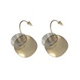 thumbnail image 4 of CRILSTYLEO 1Par Pendientes Colgantes Metal Dorado Redondo Para Look Casual Y Fiesta, 4 of 8