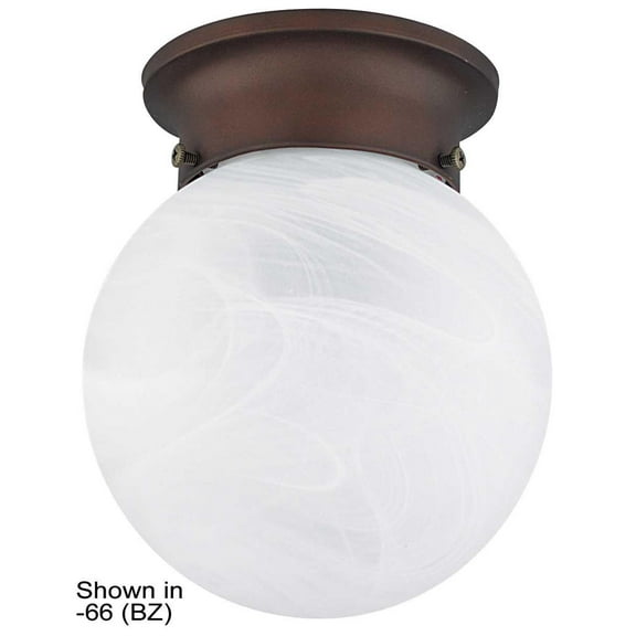 Sunset Lighting F2213 1 Light 60 Watt 6" Wide Flush Mount Ceiling Fixture - Bronze