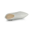 thumbnail image 4 of BLISSFUL STEP Women's Stiletto Heels Glitter Pointed Toe Ankle Boots Zipper Booties Silver 8, 4 of 7