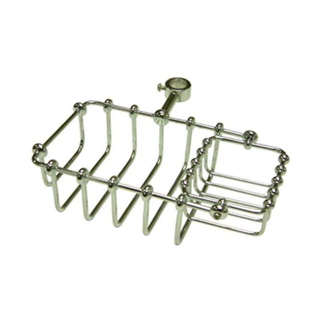 7 Inch Riser Mount Soap Basket - Polished Chrome