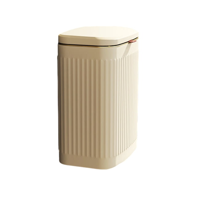 Bote de basura Injueey de cocina colgante con tapa acero inoxidable 8L blanco lechoso