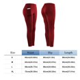 thumbnail image 4 of Pantalones Deportivos De Yoga Para Mujer Leggings De Gimnasio Para Correr Con Bolsillo (Rojo Vino) (S) Tmvgtek Mujer, 4 of 4