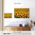 thumbnail image 4 of Elephant Stock Endless Sunflower Field Wall Art - Horizontal Canvas Wall Art - Living Room Wall Decor - Nature Canvas - Gold And Green Decor - 12" x 8", 4 of 8