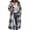 Black, variant on Nowekniz Women's Oversized Plaid Flannel Shacket, Long Lapel Button Down Shirt Jacket, Corduroy Tartan Casual Outerwear Cardigan with Pockets, Trendy 2026 Fall Winter Outwear