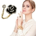 thumbnail image 1 of Anillo de Rosa Negra, Diseño Elegante con Incrustaciones de Diamantes, Cómoda Joya de Aleación, Bodas y Aniversarios Perfectos, Regalo para Mujeres y Niñas, Accesorio de Moda para Cualquier Ocasión., 1 of 7