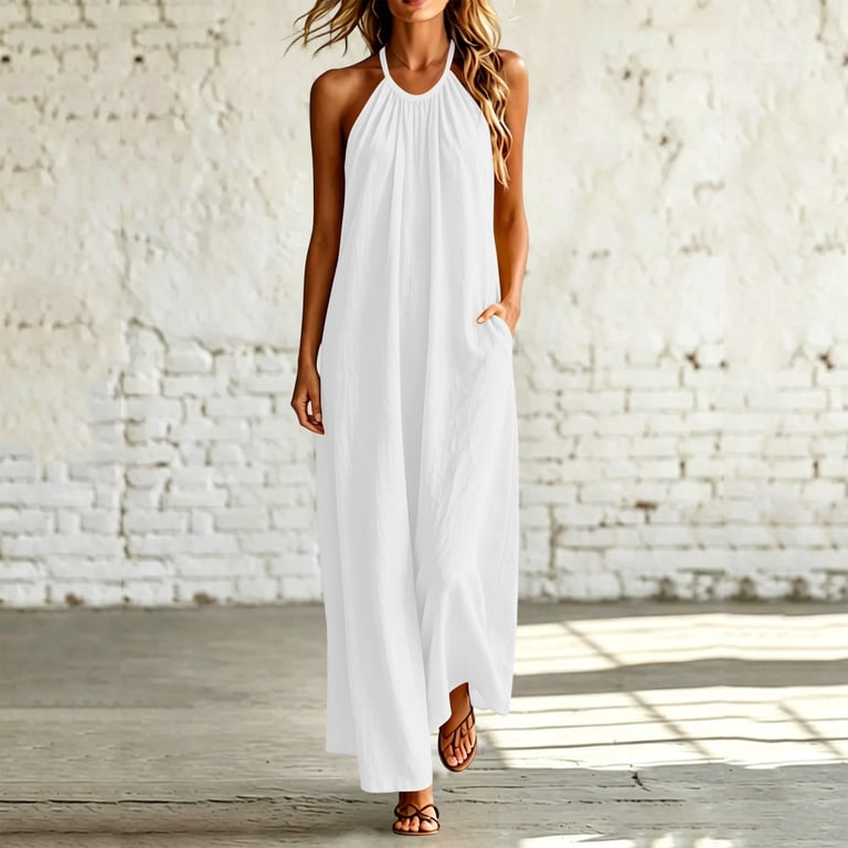 white pleated halter neck dress Natasha Satin Maxi in - Size 0 to 12 Featuring a flattering halter neckline and delicate pleats Loft Pleated Mixed Media Midi