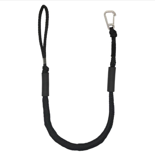Bungee Dock Line Boat Rope with Bungee Dock Line Clips Docking Ropes Carabiner Boating for PWC for Pontoon Fishing Boat Kayak Canoe Accs Black 2pcs