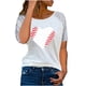 thumbnail image 1 of Blusa con estampado de cuello Rounk informal para mujer con estilo, camiseta de manga corta ahuecada, Tops de verano OAVQHLG3B Store  lin121212, 1 of 4