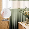 thumbnail image 3 of No Hook Shower Curtain, Sage Green Black Ombre Shower Curtains for Bathroom with See Through Top Window, Modern Abstract Striped Gradient Waterproof & Washable Bath Curtain 60"x72", 3 of 9
