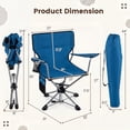 thumbnail image 3 of ELLEGNT 1 PCS Goplus 360° Swivel Hunting Chair – Folding Outdoor Seat with Cup Holder, Storage Pockets, and Cozy Backrest, Blue, 3 of 10