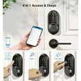 thumbnail image 6 of Veise Bluetooth Door Lock, Smart Lock for Front Door with App Control, Keyless Entry, Electronic Digital Deadbolt with Touchscreen Keypad Set, Easy Installation, Matte Black, 6 of 9