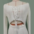 thumbnail image 6 of NIEWTR Womens Summer Knitted Hollow Bikini Cover Up Shirt Bathing Suit Beach Coverup Dress for Vacation(White,M), 6 of 8