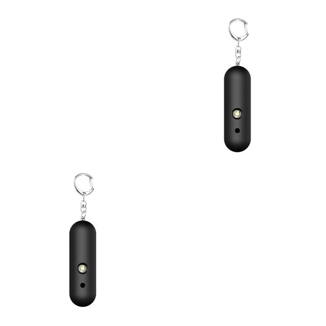 Alarma de seguridad con llavero Linterna LED Botón de alerta de emergencia Bewildely Negro Type3 NO3