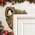 thumbnail image 4 of Velmasee Door Corner Decor - Rustic Tree Hollow 2D Wood Rabbit, Woodland Animal Door Topper for Home Door Frame Window Christmas Fall Farmhouse Decor, 4 of 7