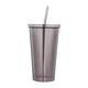 thumbnail image 4 of Vaso de acero inoxidable aisdo - Vaso de viaje con - Vasos de doble pared al vacío de agua para café, té y bebidas - 3 colores Pta Baoblaze Vaso con Pajita, 4 of 5