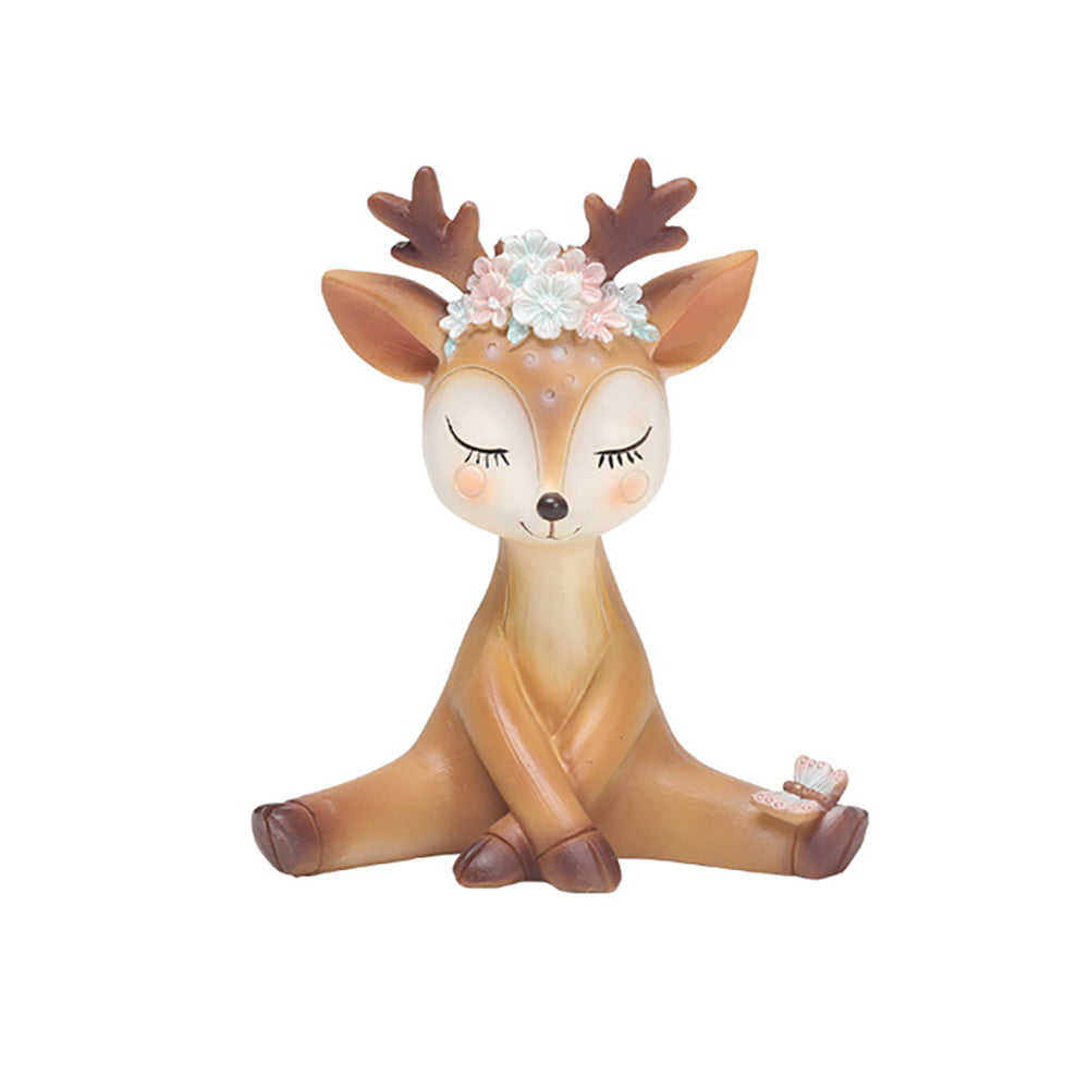 Deer and Fawn Miniature Fairy Garden Resin Figurine 
