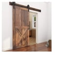 thumbnail image 3 of Sliding Barn Door Hardware Hangers 2pcs Black (Big Spoke Wheel(2PCS)) ,Easy to Install, 3 of 6