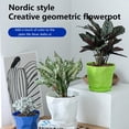 thumbnail image 5 of Linyer Plastic Flowerpot with Tray Ornamental Shock-proof Succulents Nursery Garden Planter Stable Lightweight Plant Pots Home Green, 5 of 6