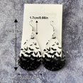 thumbnail image 1 of 1pair Halloween Bat Acrylic Transparent Dangle Earrings For Men, Holiday Gift, 1 of 5