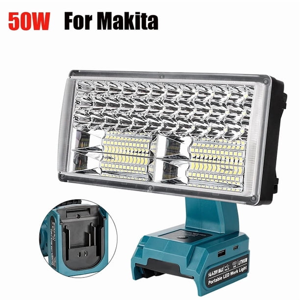 Luz de Trabajo Portátil para Exteriores de 40W, Compatible con Batería Ma*kita de 18V