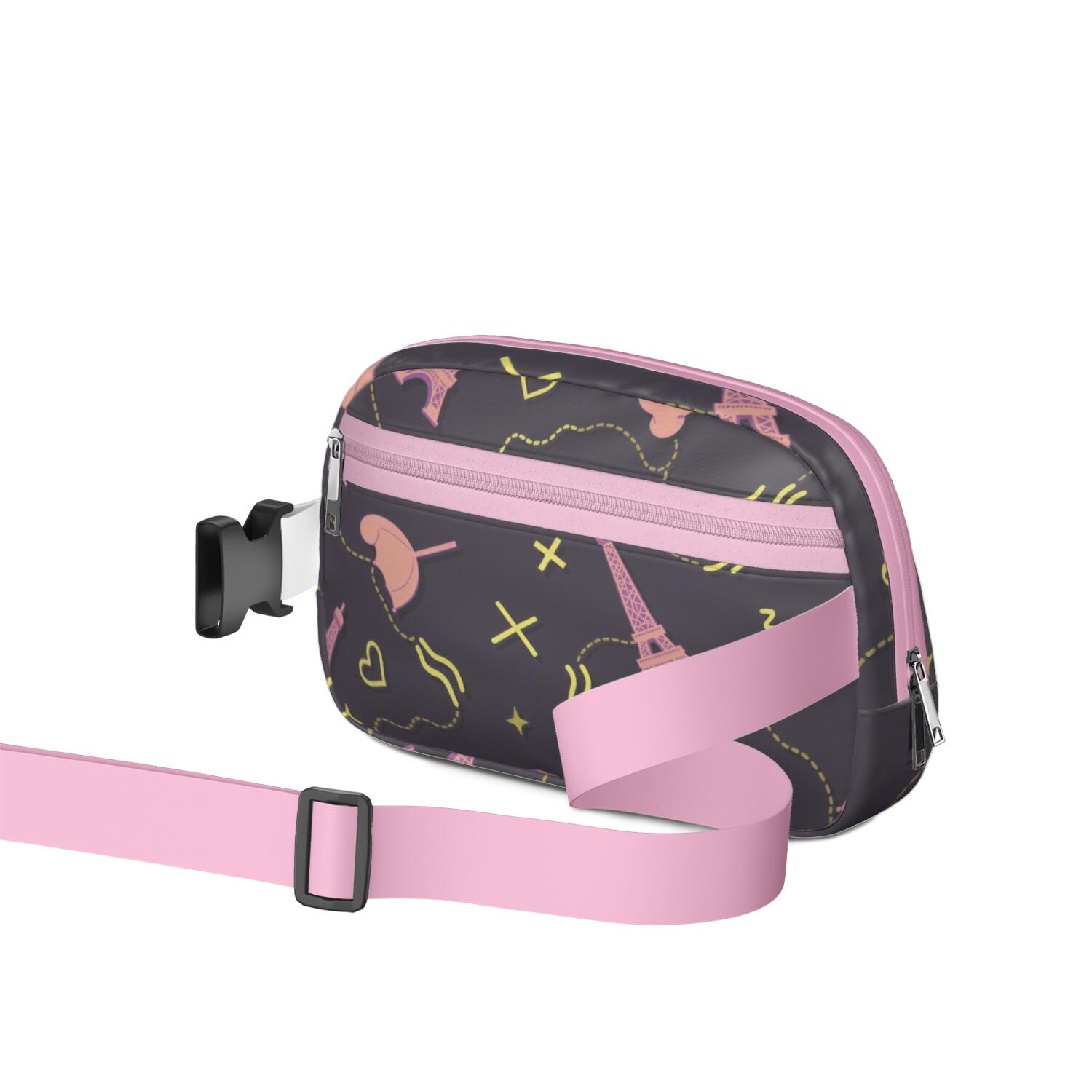 Fanny Pack Eiffel Tower Fashion Belt Bag Small Cross Body Bags for Women Casual Waist Packs with Adjustable Strap Waterproof Belt Bag for Workout Running Travelling