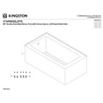 thumbnail image 5 of Aqua Eden VTAP6032L21TS 60-Inch Acrylic Rectangular 2-Wall Corner Alcove Tub, Left Hand Drain in Glossy White, 5 of 9