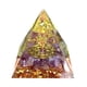 thumbnail image 1 of Escultura en forma de pirámide de piedra de cristal de 5 cm con árbol de la vida de resina, 1 of 1