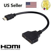 HDMI Port Male to Female 1 Input 2 Output Splitter Cable Adapter Converter 1080P
