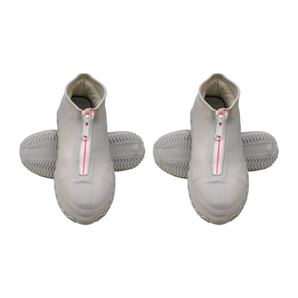 Sonducket Cubierta impermeable de silicona para zapatos, cubierta impermeable para zapatos, lluvia y suciedad, Simple y elegante Accesorios de calzado Gris claro.Blanco