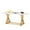 White Faux Marble & Gold, variant on ModFusion Dining Table Set with Adjustable Feet, Stain Resistant Natural Wood Grain Table Top, White Metal Legs, Dining Room Kitchen, Brown Walnut