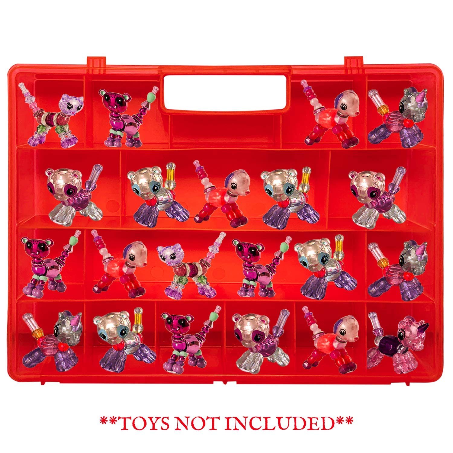 Life Made Better, Red Kid Proof Toy Case, Advanced 2.0 Design with Stable Hinges & Dependable