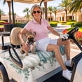 thumbnail image 3 of Golf Cart Seat Covers for 2 Seater,Teal Grey Pumpkins Fall Microfiber Cart Seat Towel Blanket,Thanksgiving Eucalyptus Leaves Rustic Absorbent NonSlip Bench Seats Protector for Golf Course 51"x31", 3 of 9