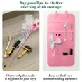 thumbnail image 5 of Pink Felt Pet Toy Storage Wall Bag - Foldable Easy-to-Clean Design, Organize & Display Pouch, Teaser Toy Storage for Cats & Dogs, Space-Saving Cute Wall-Mounted Organizer, 1pc, 5 of 6