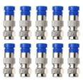 thumbnail image 1 of CIMAXIC 10pcs F Type Connector Coax Coaxial Compression Fitting Compression Connectors,1.18"X0.39"X0.39", 1 of 5