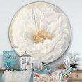 thumbnail image 2 of Designart 'Pivoine Blanche Serrée' Art Mural en Métal de Ferme - Disque de 36, 2 of 5