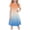 Light Blue, variant on Girls Gradient Ombre Color Short Sleeve Swing Dress, 200G Polyester Cotton-Like Stretch Jersey Round Neck Casual A-Line Summer Dress(Wine130)