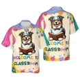 thumbnail image 3 of Welcome to Australian Shepherd Classroom Teacher Dog Mom Hawaiian Shirt Breathable Summer Unisex Merch Aussie Dog Lover Gifts - 02015, 3 of 6