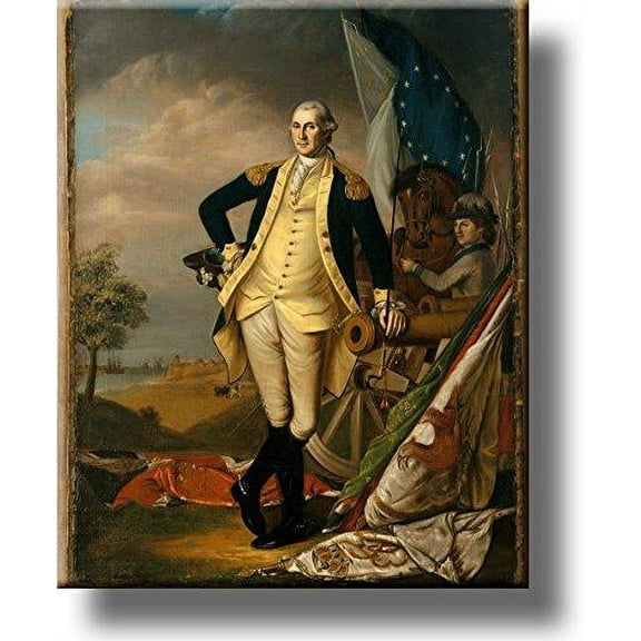 George Washington Portrait Picture on Stretched Canvas, Wall Art Décor, Ready to Hang!