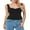 Black, variant on Women Solid Color Camisoles Sleeveless Tops Summer Slim Navel Vests Crop Tops Streetwear